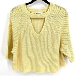 Pink Cropped Knitted Sweater